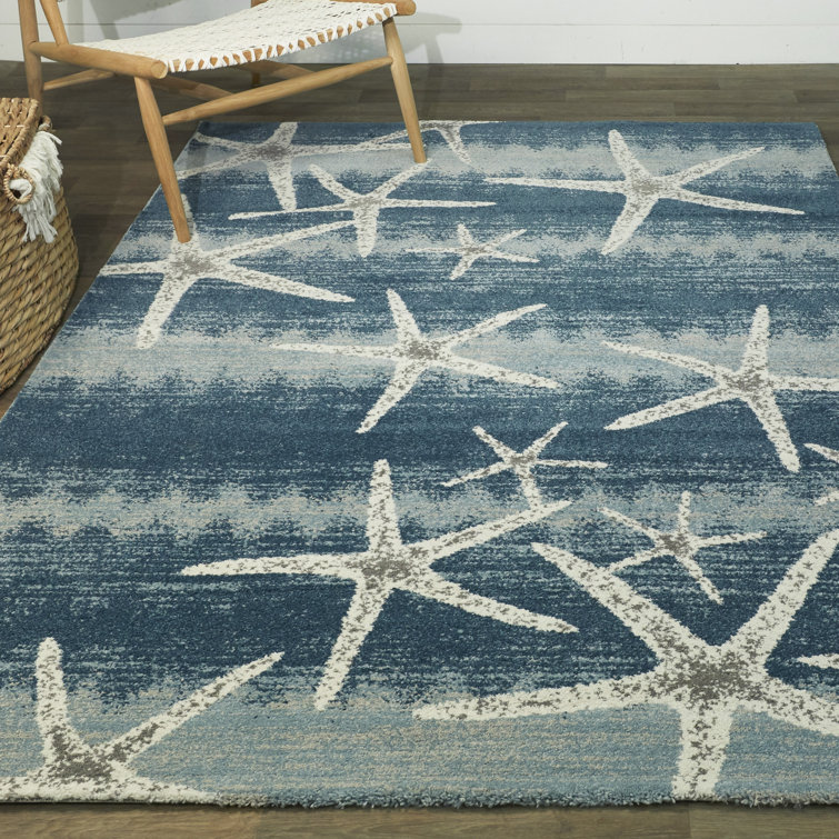 Sand & Stable Bayshore Coastal Starfish Striped Area Rug & Reviews